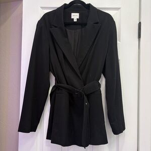 Black blazer with belt